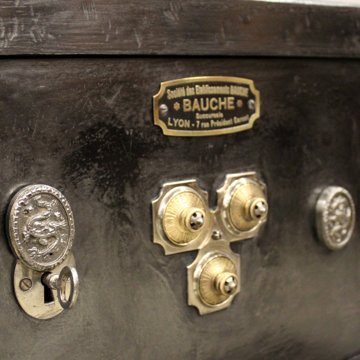 Antique Safe Strongbox - Bauche Lyon-photo-4