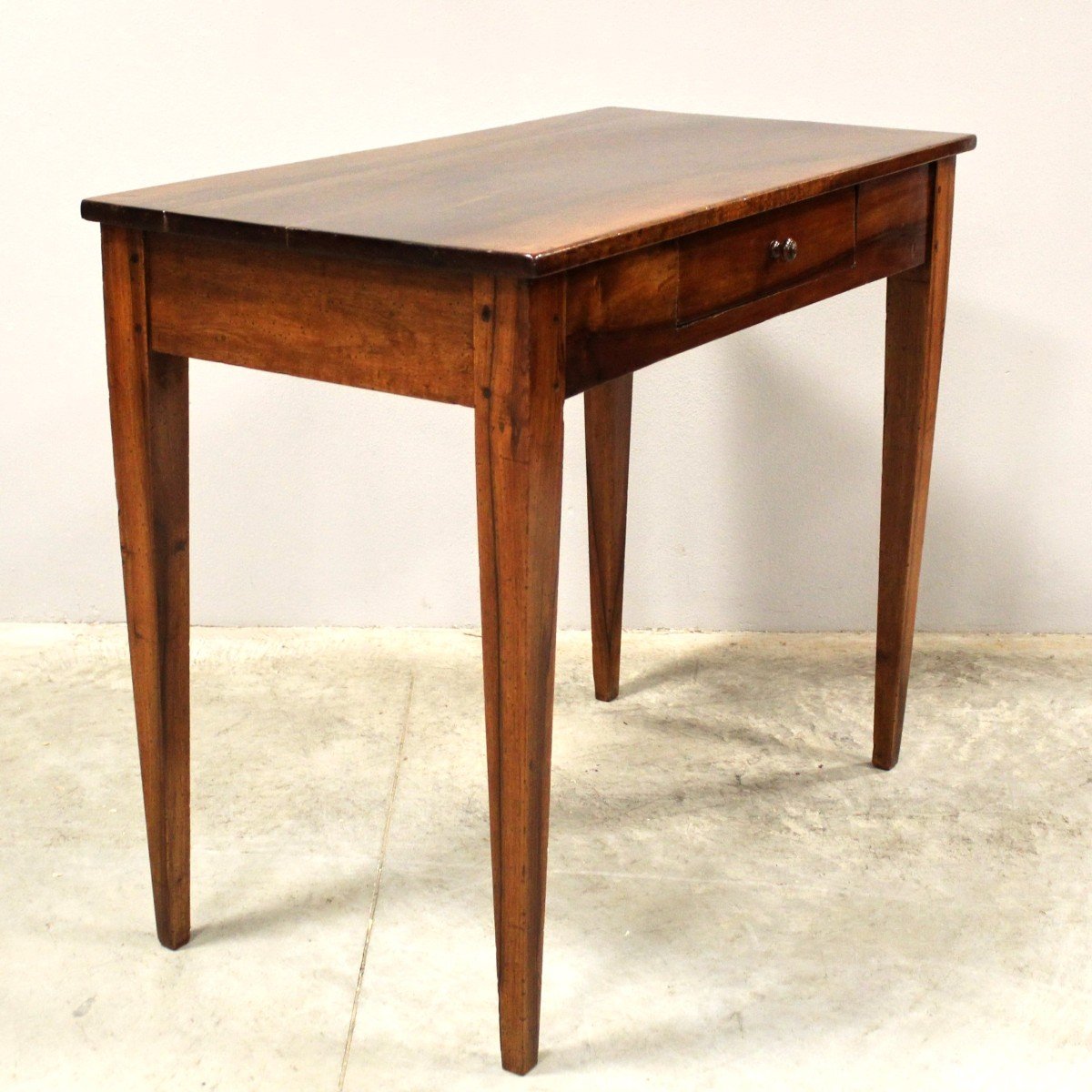 Antique Directoire Table Writing Desk In Walnut - Italy 18th-photo-2