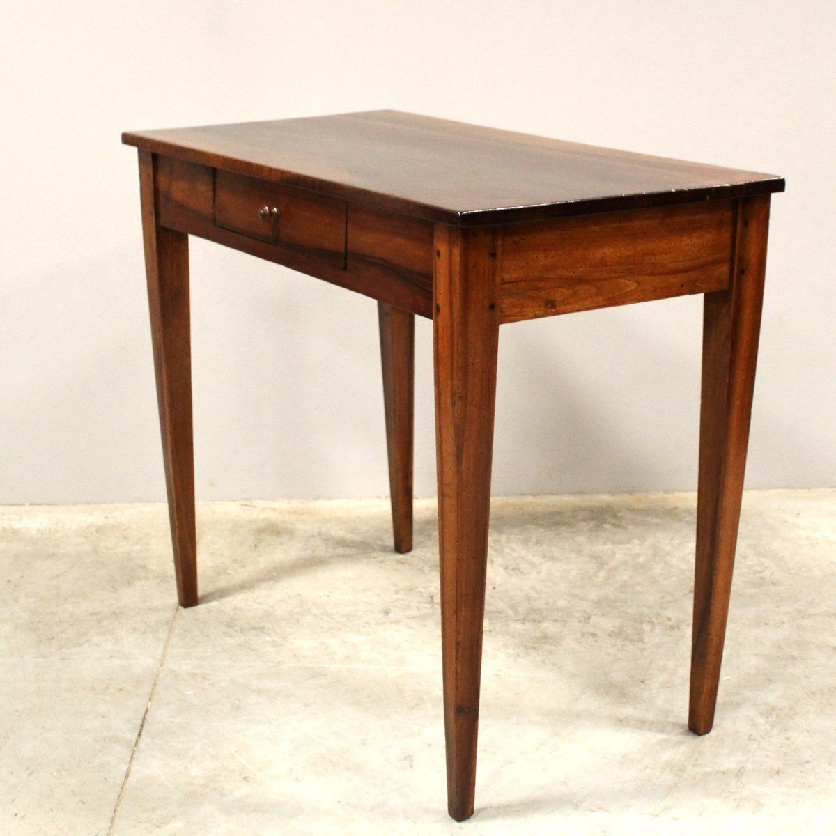 Antique Directoire Table Writing Desk In Walnut - Italy 18th-photo-3