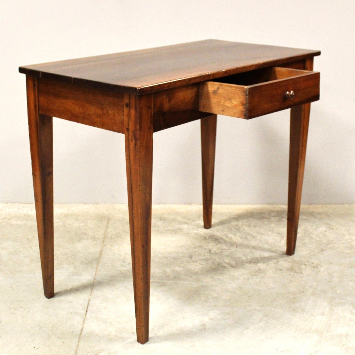 Antique Directoire Table Writing Desk In Walnut - Italy 18th-photo-4
