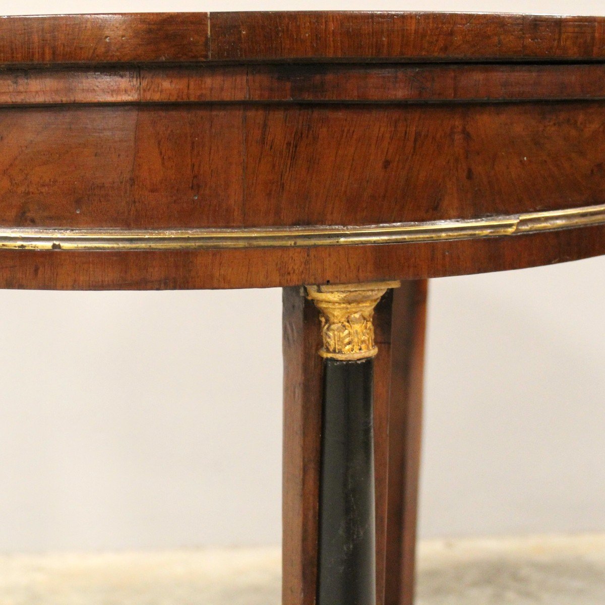 Antique Empire Table In Walnut - Italy 19th-photo-8