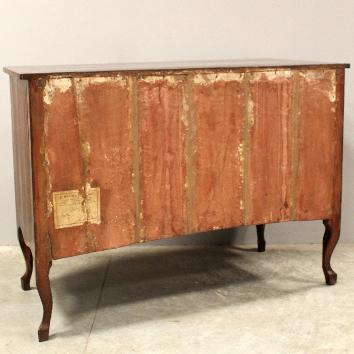 Antique Louis XV Chest Of Drawers In Walnut And Marquetry - Italy 18th-photo-8