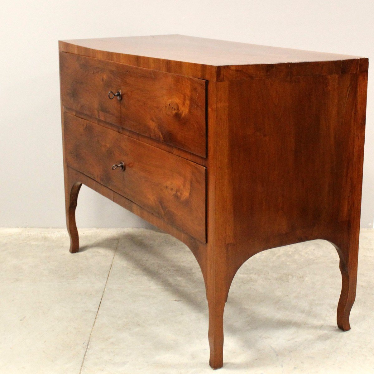 Antique Directoire Chest Of Drawers In Walnut - Italy 18th-photo-4