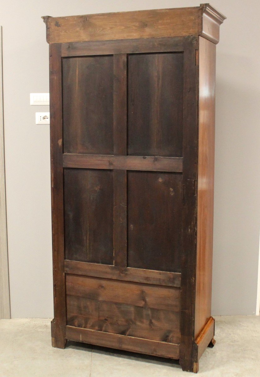 Ancien vitrine bibliothèque d'époque Louis Philippe en noyer - 19ème-photo-7