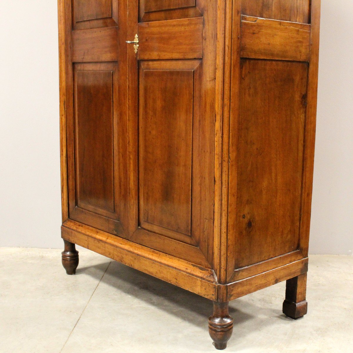 Ancien armoire buffet d'époque Louis Philippe en noyer - Italie 19ème-photo-4