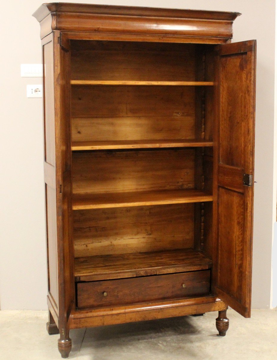 Ancien armoire buffet d'époque Louis Philippe en noyer - Italie 19ème-photo-6