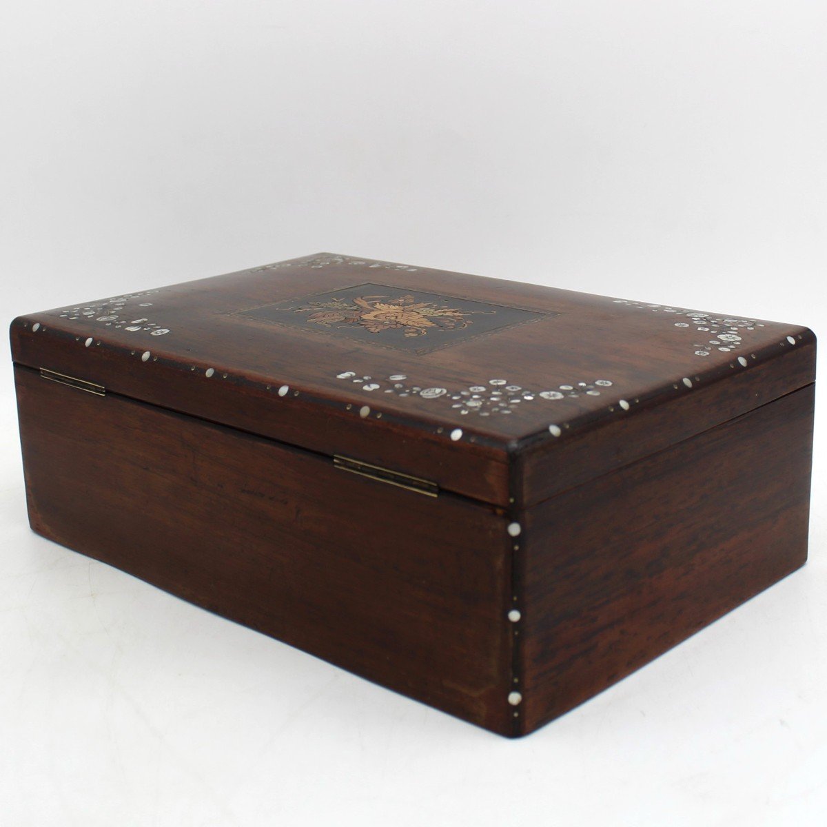 Antique Napoleon III Jewelry Box In Palissandre Marquetry Mother-of-pearl - 19th-photo-8