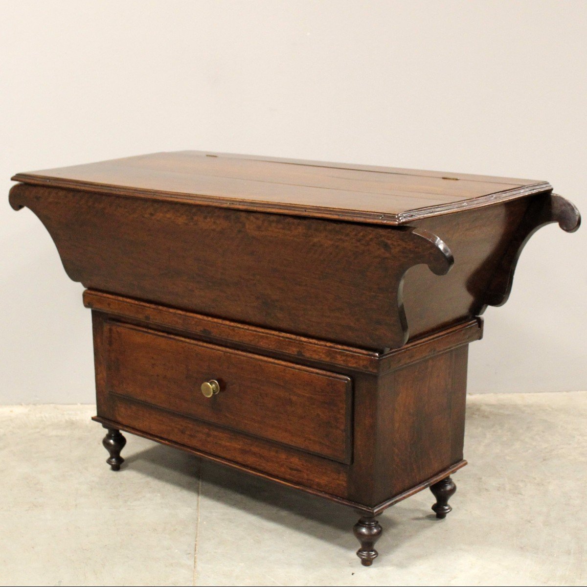 Antique Cupboard-chest Of Drawer In Walnut - Italy 19th-photo-3