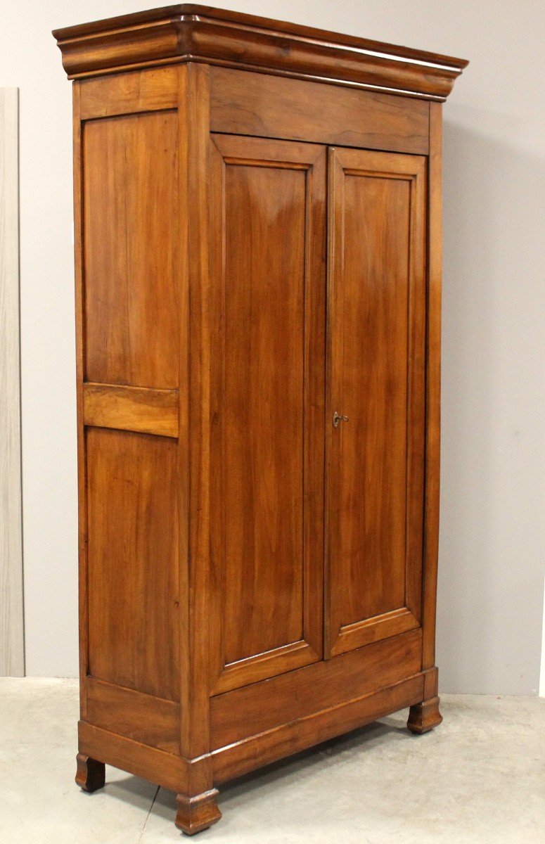 Antique Louis Philippe Cabinet Wardrobe In Walnut - 19th-photo-3