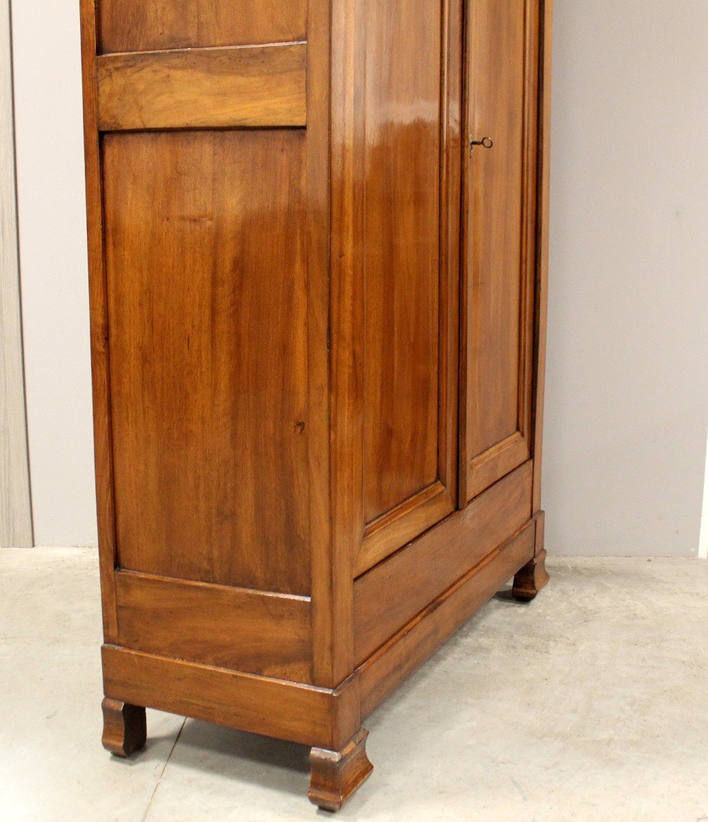 Antique Louis Philippe Cabinet Wardrobe In Walnut - 19th-photo-3