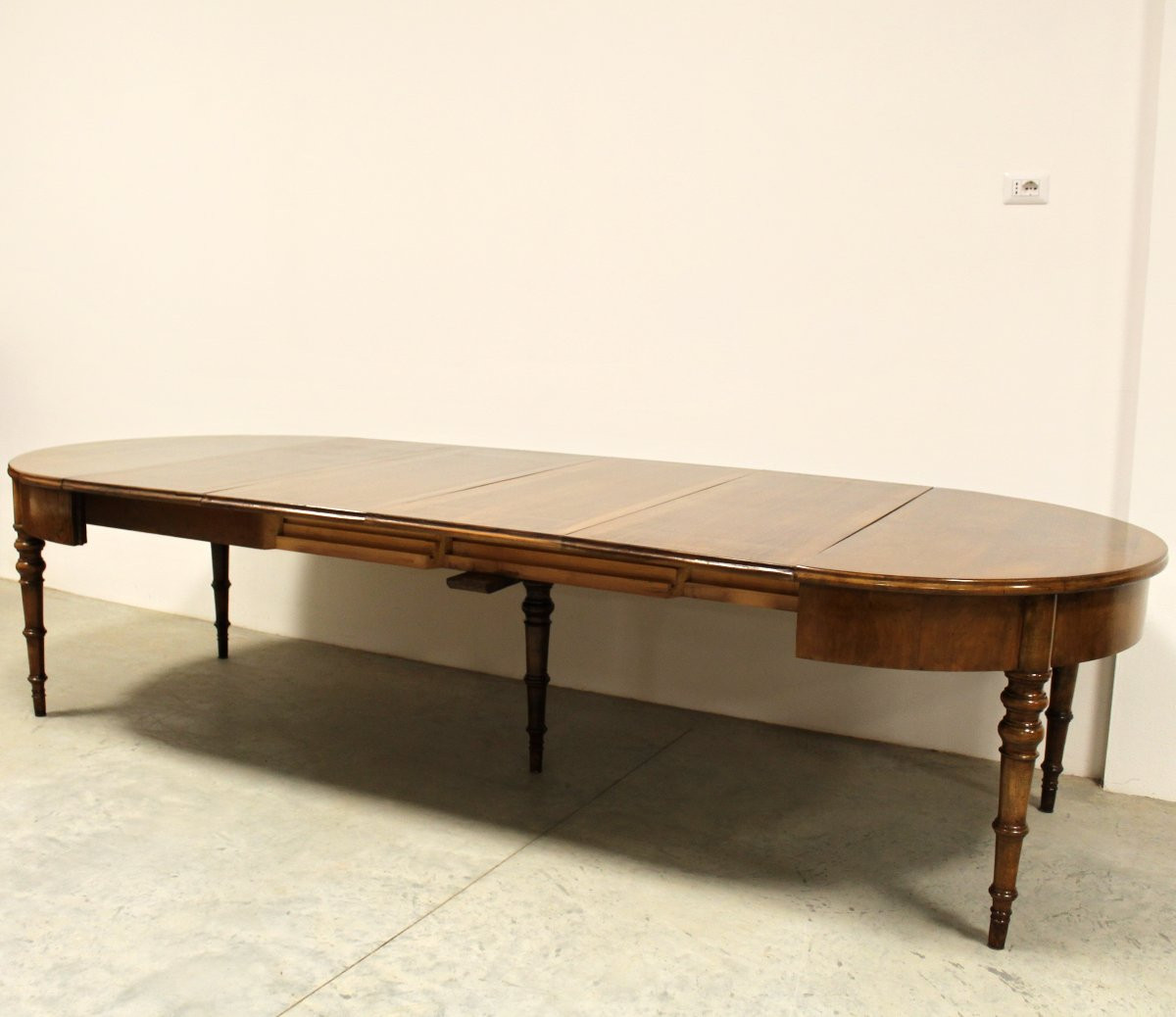 Antique Louis Philippe Extendable Table In Walnut - Italy 19th-photo-3