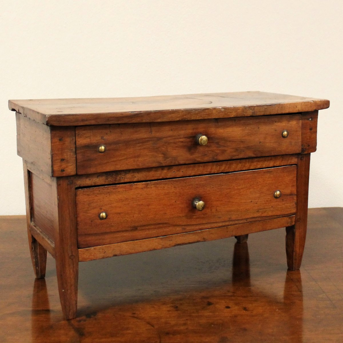 Antique Miniature Of Directoire Chest Of Drawers In Walnut - Italy 18th-photo-2