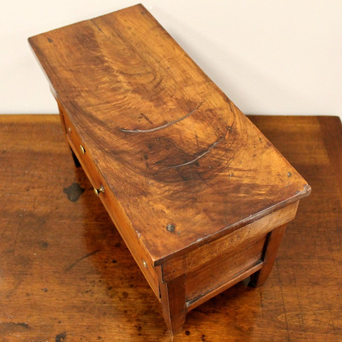 Antique Miniature Of Directoire Chest Of Drawers In Walnut - Italy 18th-photo-6