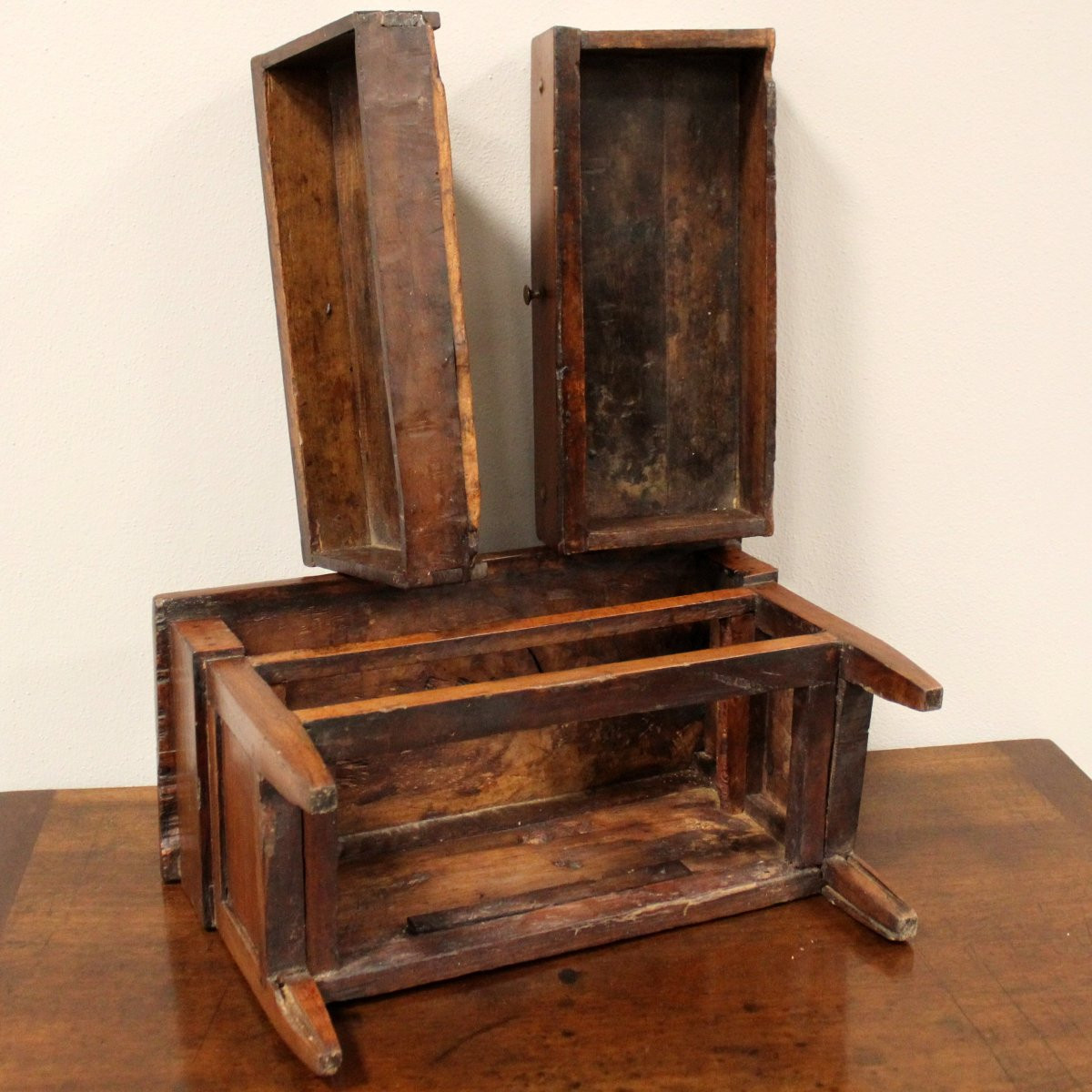 Antique Miniature Of Directoire Chest Of Drawers In Walnut - Italy 18th-photo-8