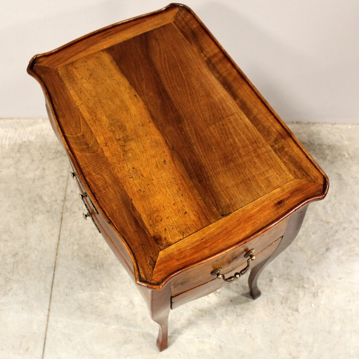 Antique Cabinet Bedside Table With Writing Desk In Walnut - 19th-photo-8
