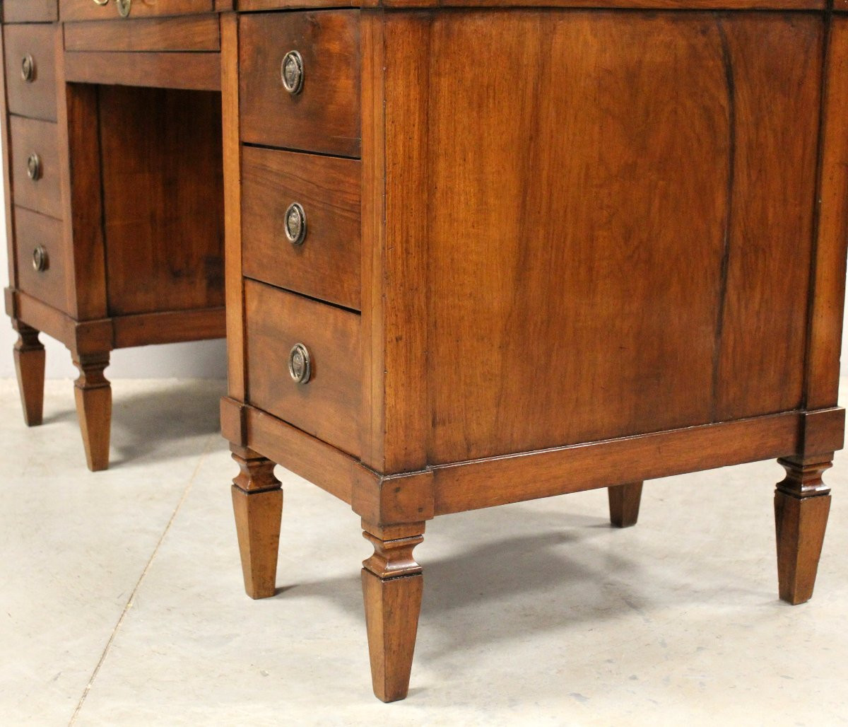 Antique Louis XVI. Table Writing Desk In Walnut - Italy 18th-photo-6