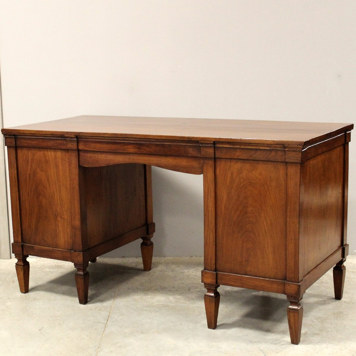 Antique Louis XVI. Table Writing Desk In Walnut - Italy 18th-photo-8