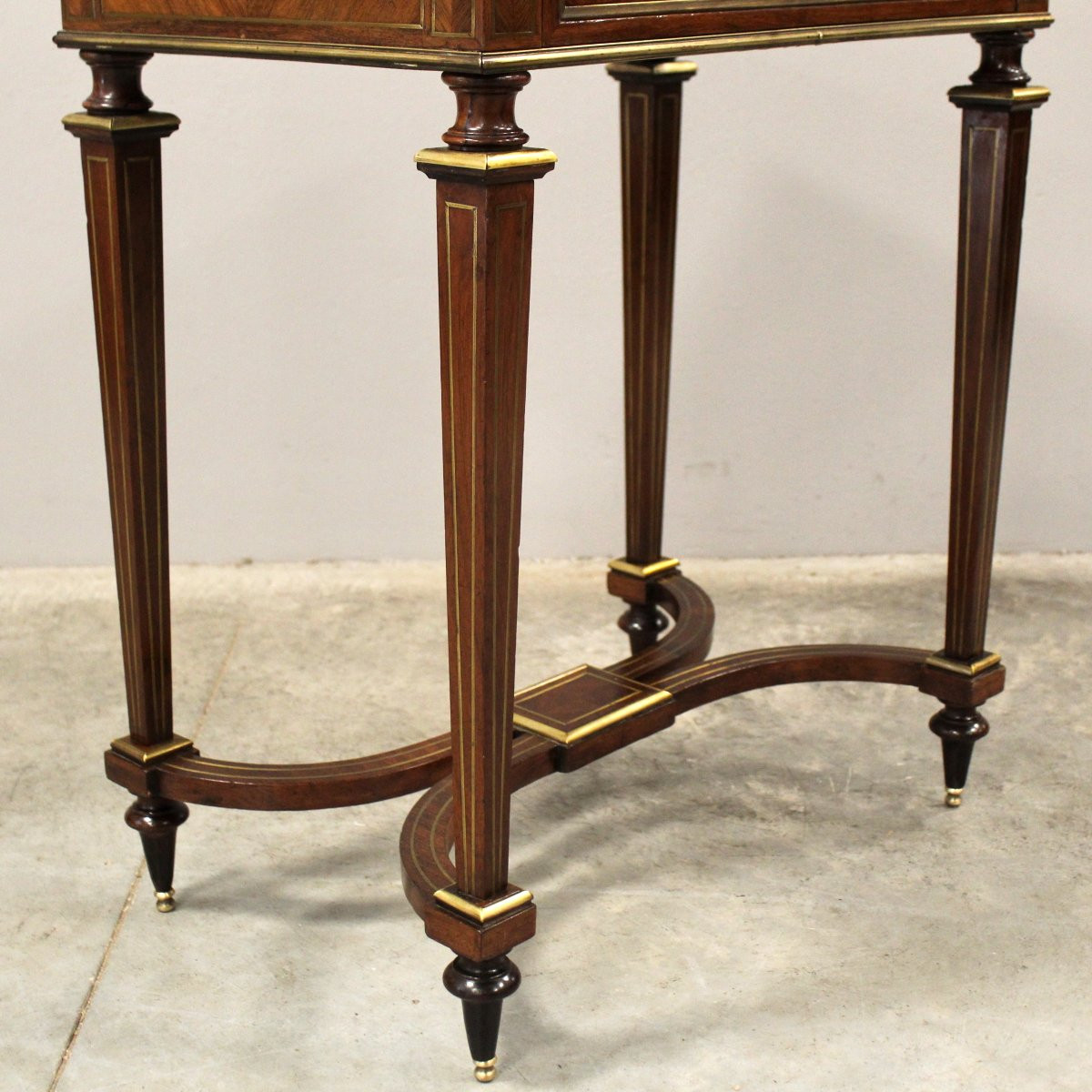 Antique Napoleon III Small Table In Rosewood And Marquetry - 19th-photo-5