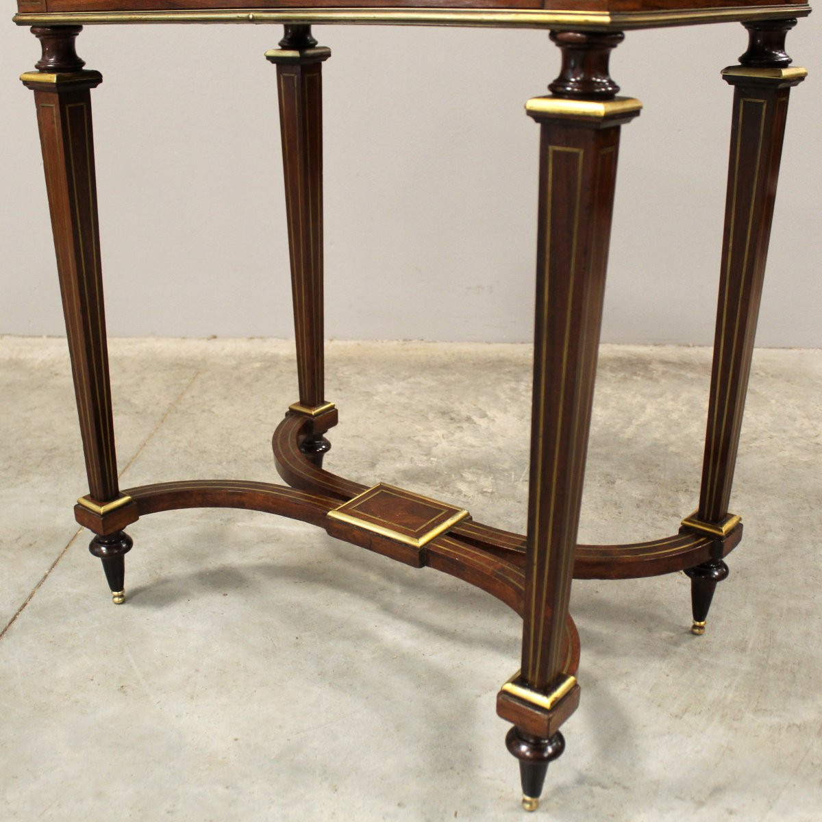 Antique Napoleon III Small Table In Rosewood And Marquetry - 19th-photo-6