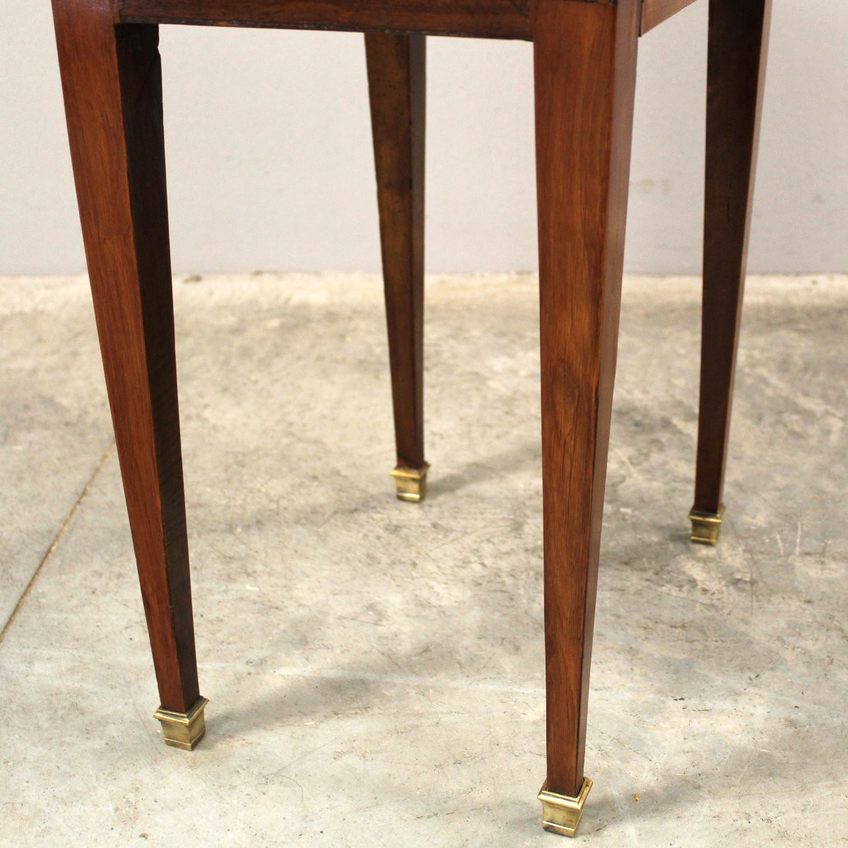 Antique Napoleon III Bedside Table Cabinet In Marquetry - 19th-photo-5