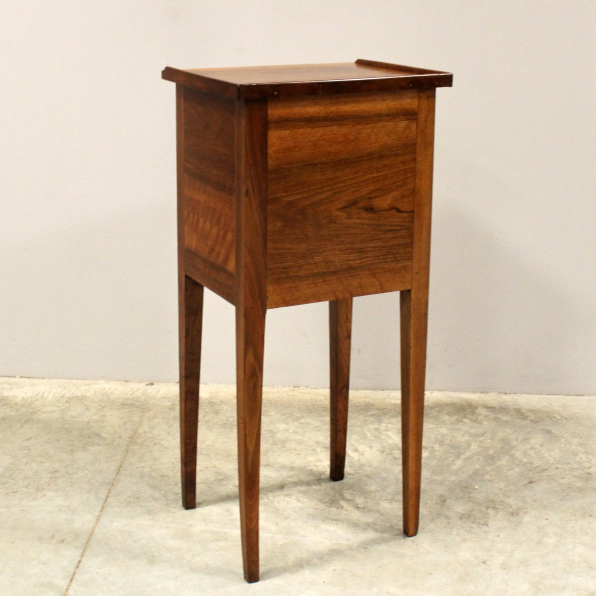 Ancien table de chevet d'époque Directoire en noyer - Italie 19ème-photo-6