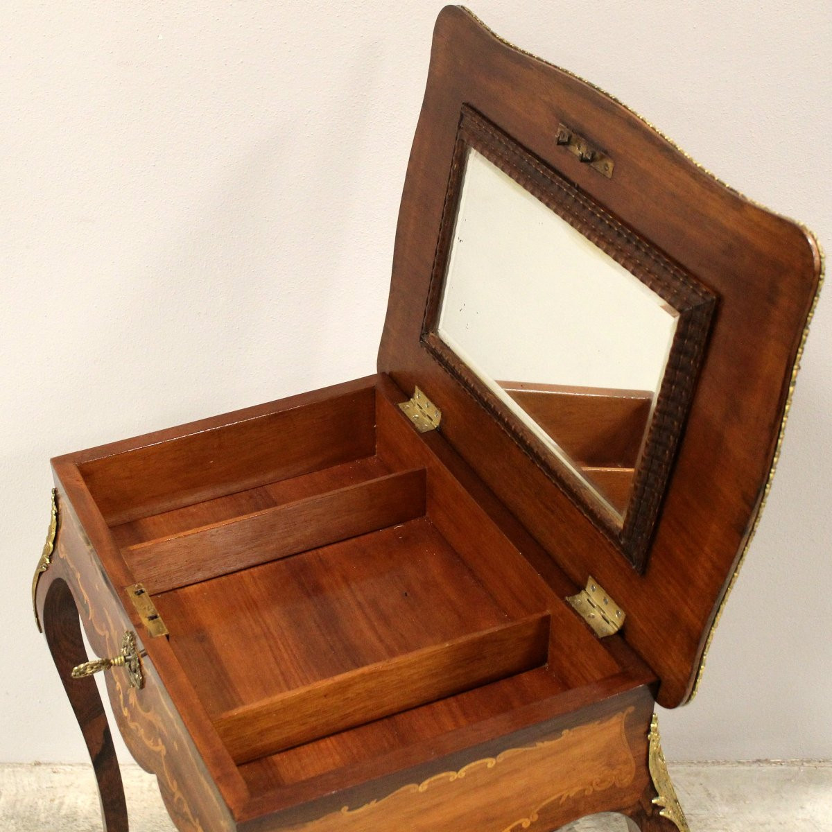 Ancien table d'époque Napoleon III en marqueterie - 19ème-photo-4