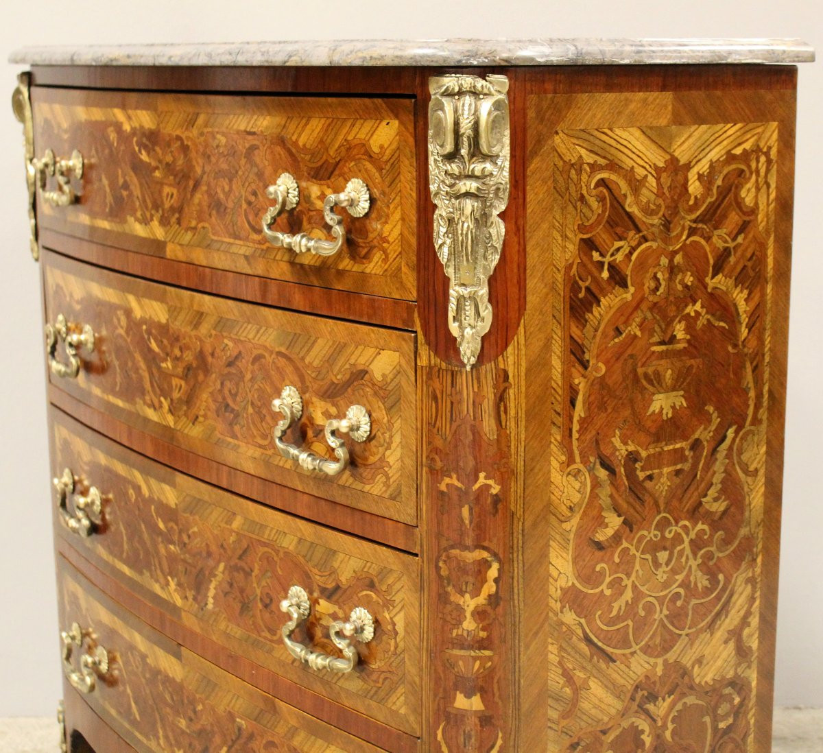 Antique Napoleon III Chest Of Drawers Marquetry - 19th-photo-3