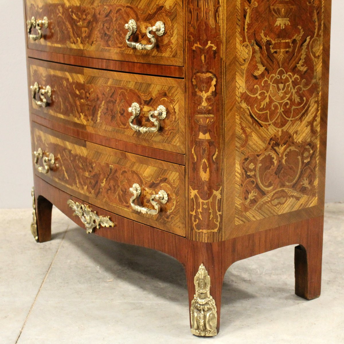 Antique Napoleon III Chest Of Drawers Marquetry - 19th-photo-5