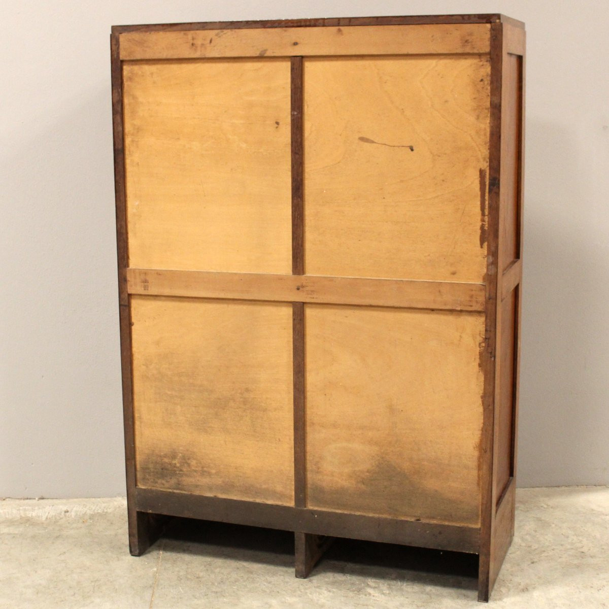Antique Binder Rolling Curtain Filing Cabinet In Oak-photo-6