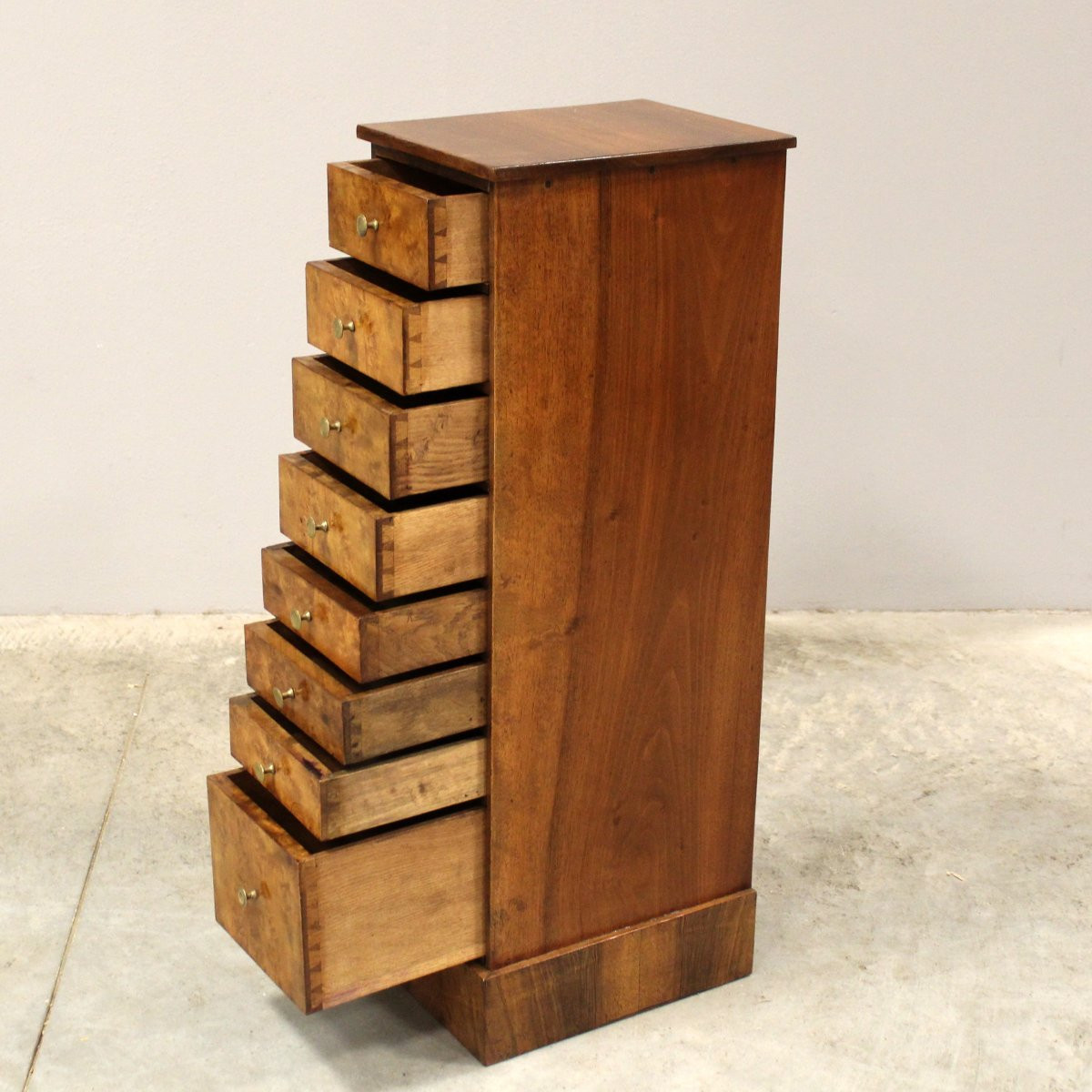 Ancien chiffonnière table de chevet en noyer-photo-1