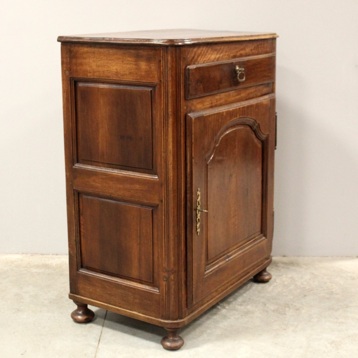 Ancien buffet 1 porte d'époque Louis XV en noyer - 18ème-photo-3