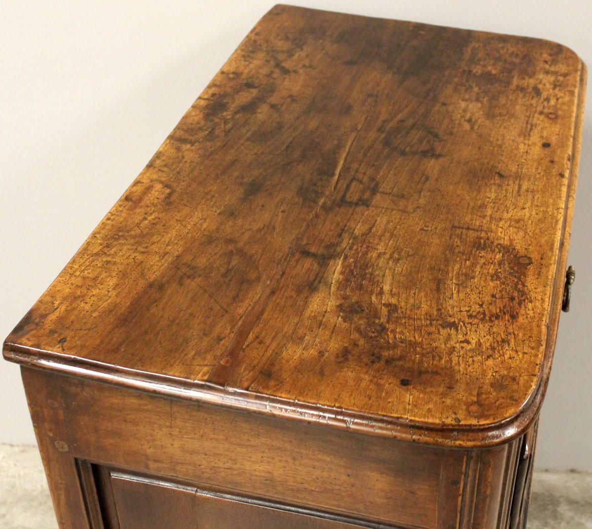 Ancien buffet 1 porte d'époque Louis XV en noyer - 18ème-photo-2