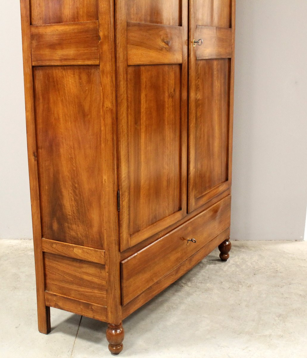 Ancien armoire buffet d'époque Louis Philippe en noyer - Italie 19ème-photo-4