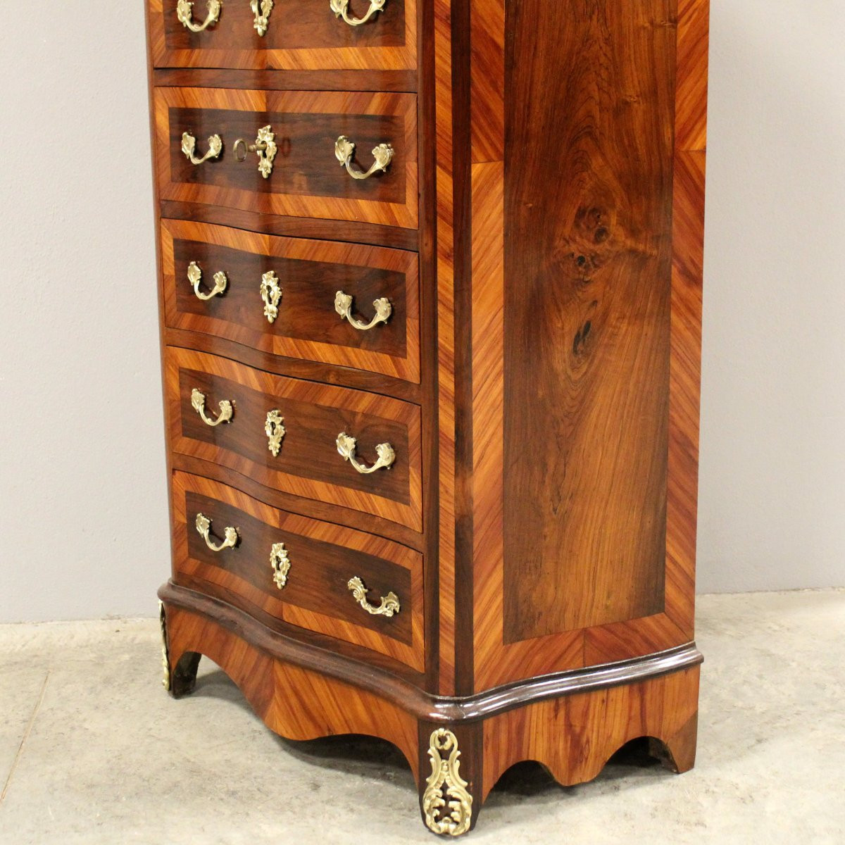 Antique Napoleon III Secretaire In Marquetry - 19th-photo-6
