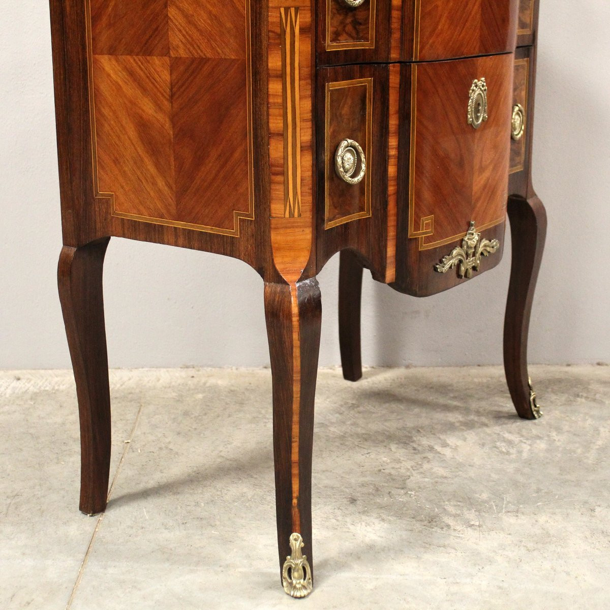 Antique Napoleon III Chest Of Drawers In Marquetry - 19th-photo-2