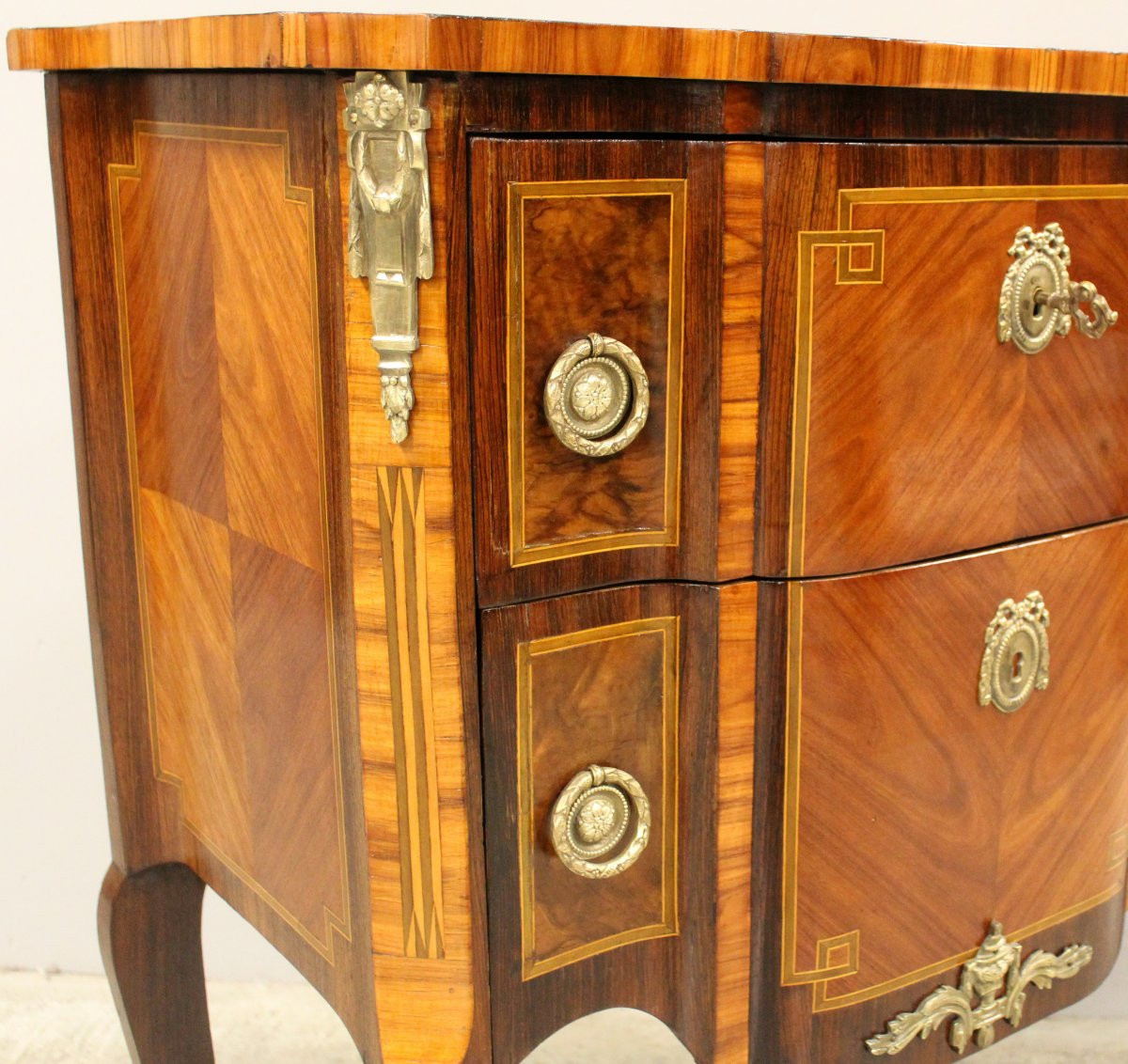 Antique Napoleon III Chest Of Drawers In Marquetry - 19th-photo-4