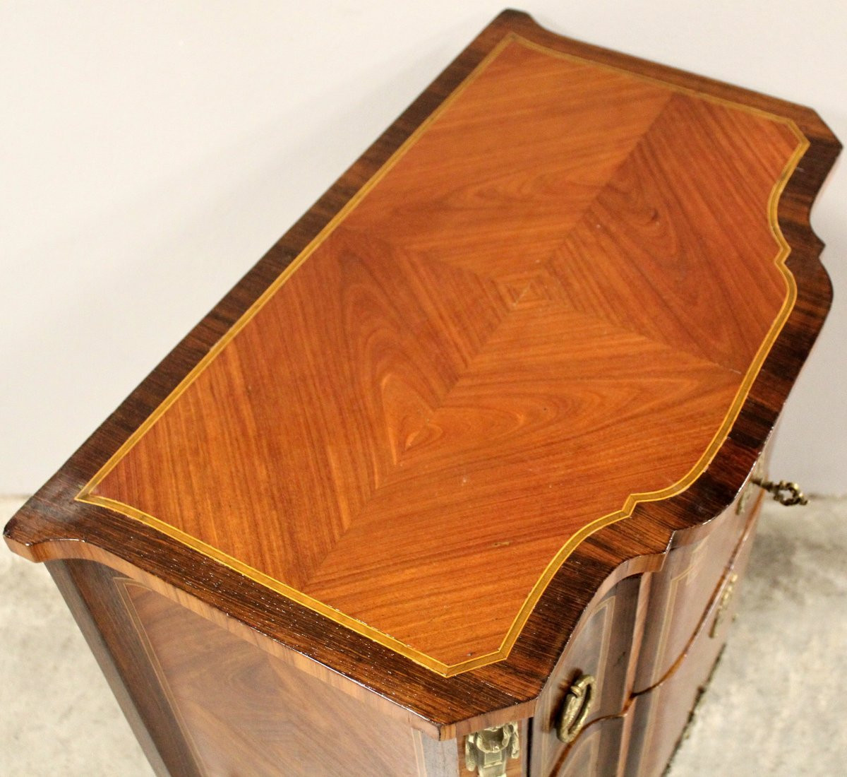 Antique Napoleon III Chest Of Drawers In Marquetry - 19th-photo-6