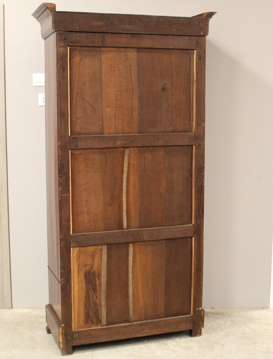 Antique Louis Philippe Showcase Cabinet Bookcase In Mahogany - 19th-photo-7