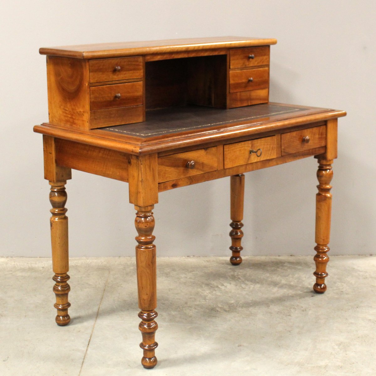 Ancien bureau table à écrire d'époque Louis Philippe en noyer - 19ème-photo-4