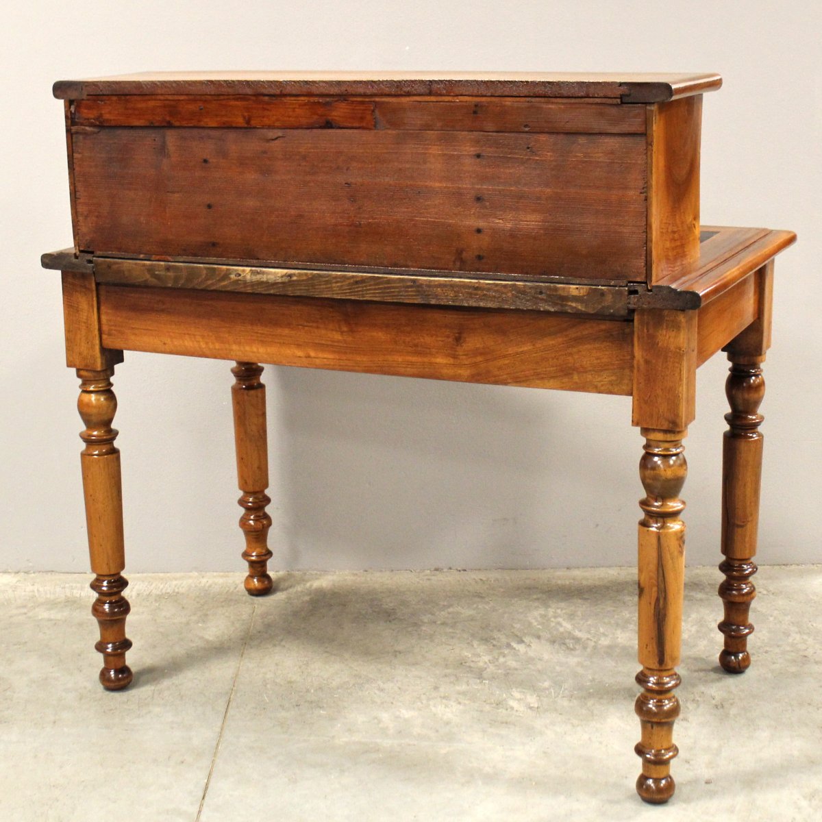 Ancien bureau table à écrire d'époque Louis Philippe en noyer - 19ème-photo-8