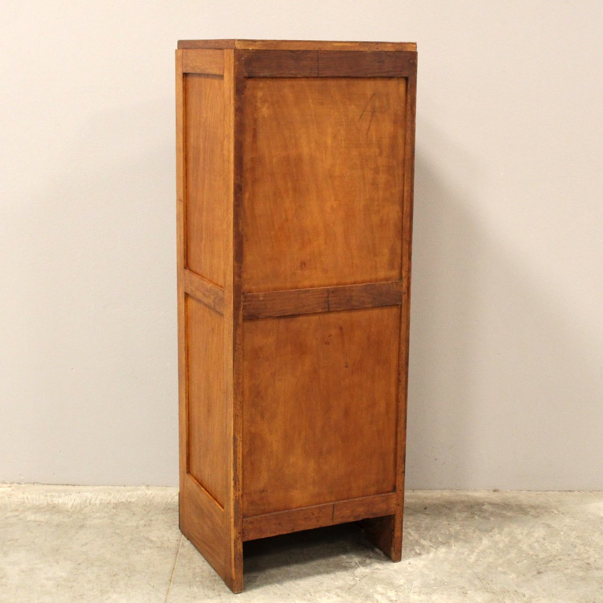 Antique Binder Rolling Curtain Filing Cabinet In Oak-photo-6