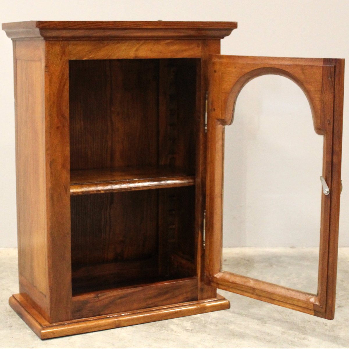 Antique Showcase Wall Shelf In Walnut - 19th-photo-4