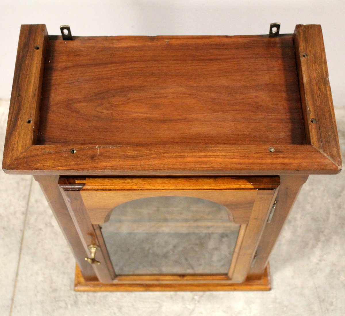 Antique Showcase Wall Shelf In Walnut - 19th-photo-1