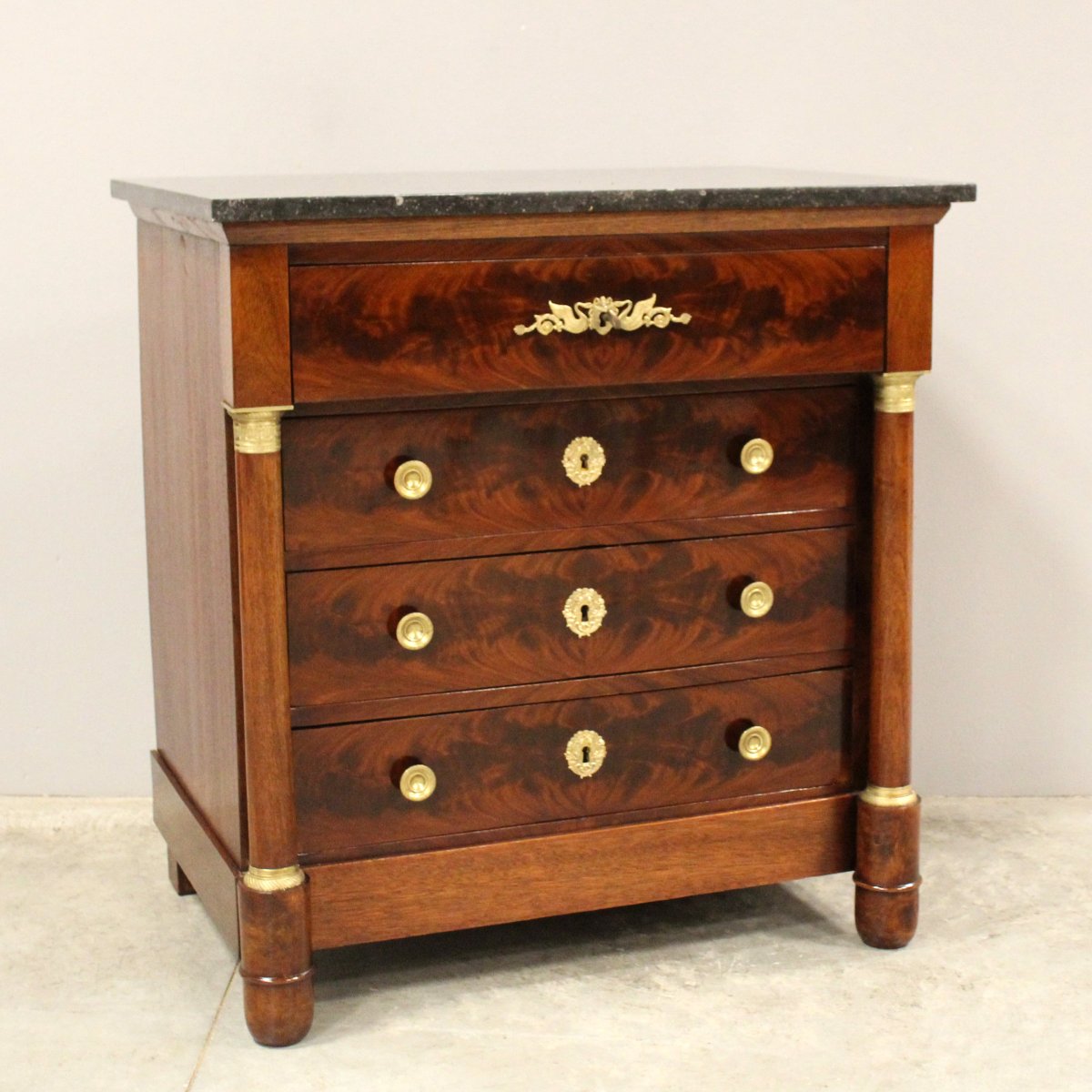 Ancien commode d'époque Empire en acajou - 19ème-photo-2