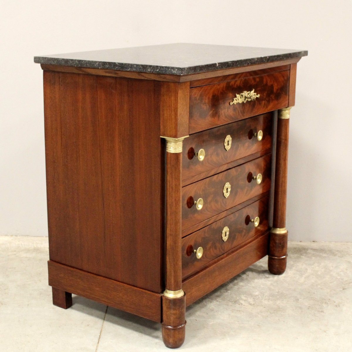 Ancien commode d'époque Empire en acajou - 19ème-photo-3