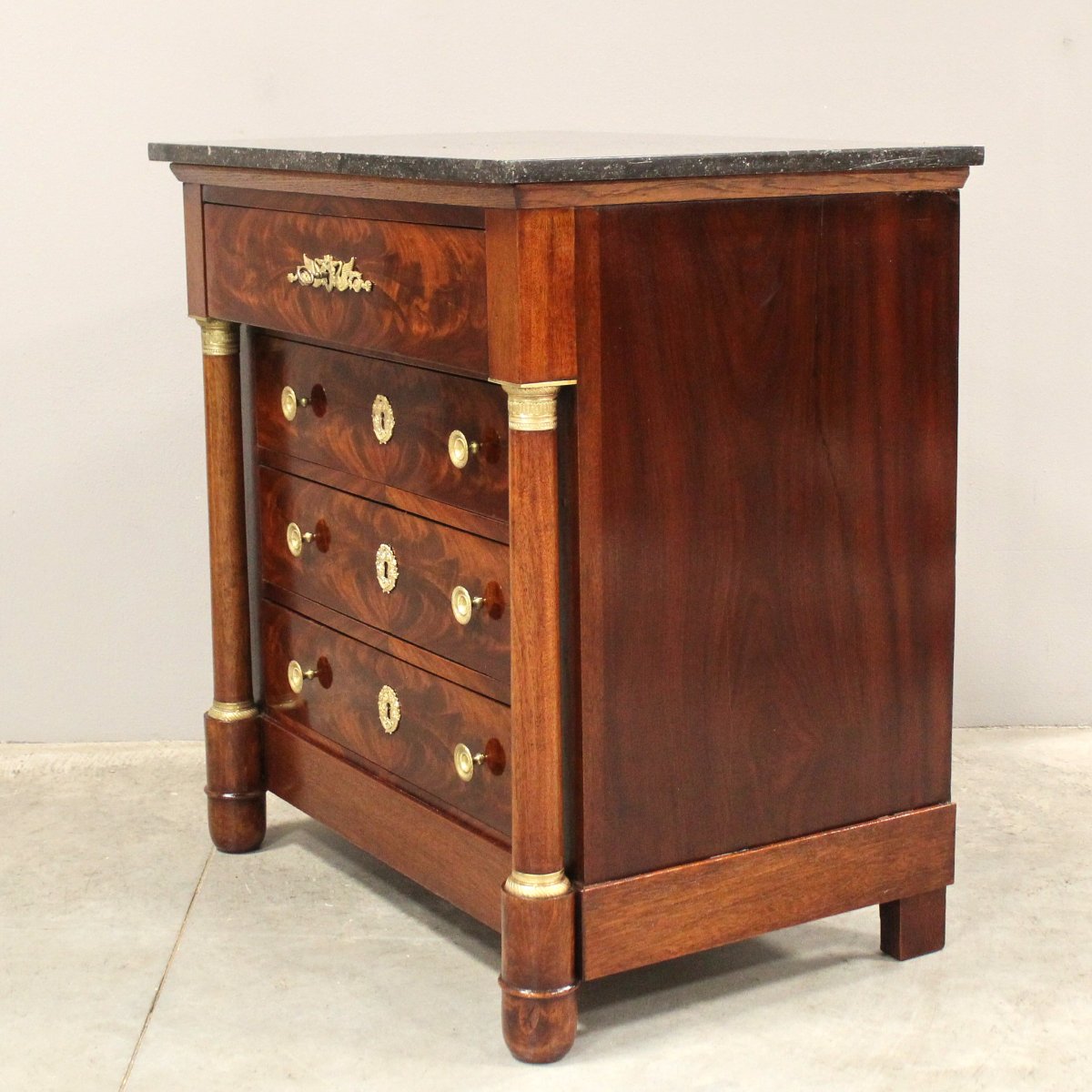 Ancien commode d'époque Empire en acajou - 19ème-photo-4