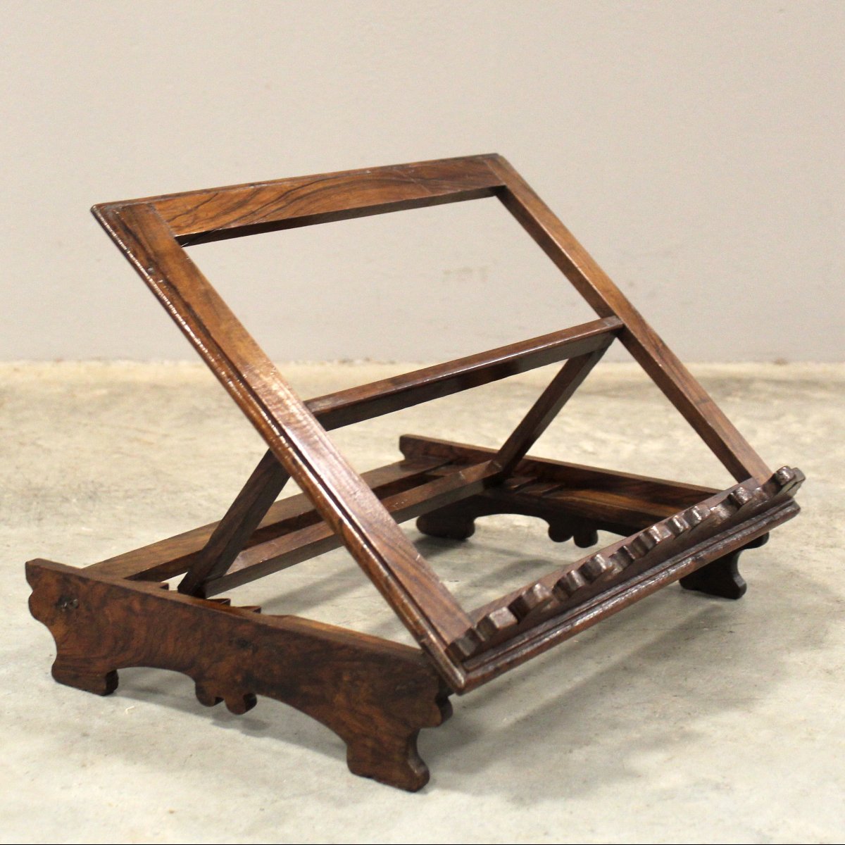 Antique Table Lectern In Walnut - Italy 19th-photo-3
