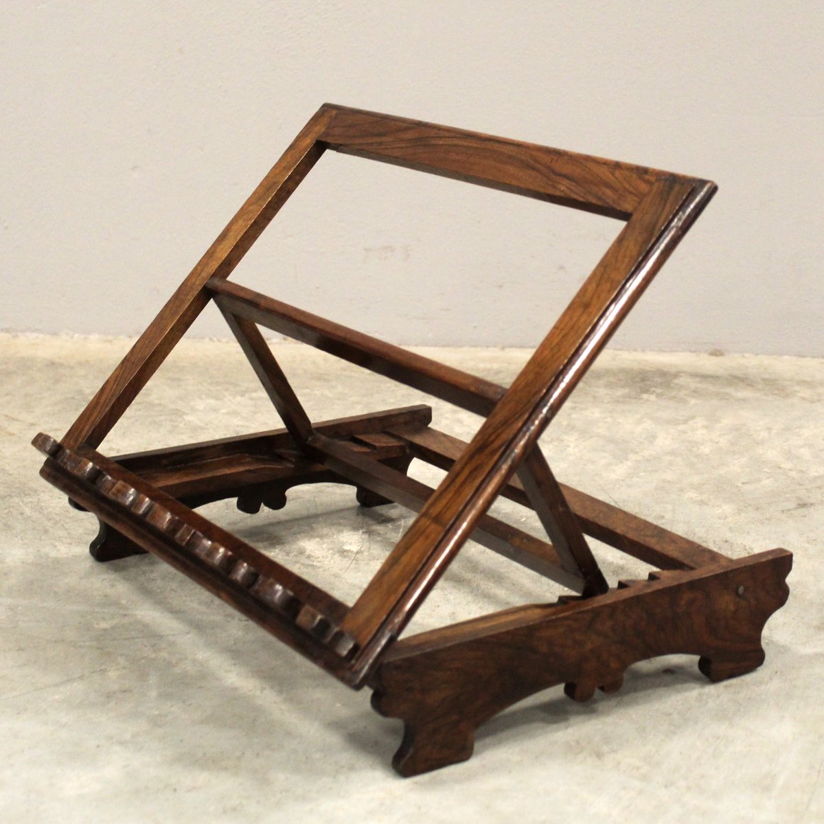 Antique Table Lectern In Walnut - Italy 19th-photo-4