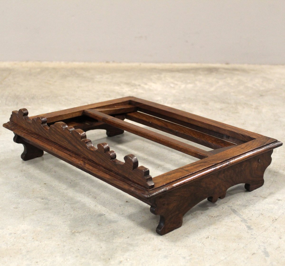 Antique Table Lectern In Walnut - Italy 19th-photo-4