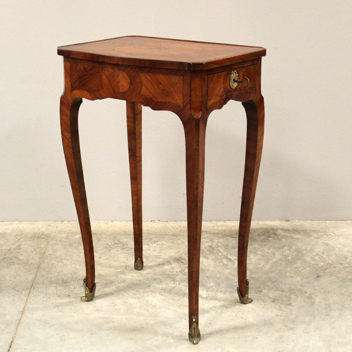 Ancien table d'époque Napoleon III en marqueterie - 19ème-photo-2
